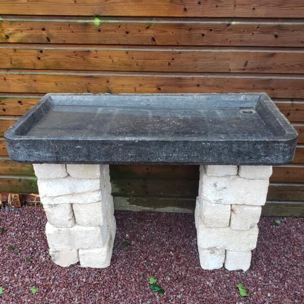 large sink in blue stone