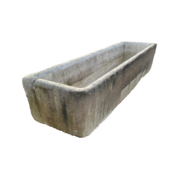 long antique burgundy stone basin