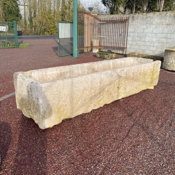 Magnificent long stone basin from burgundy