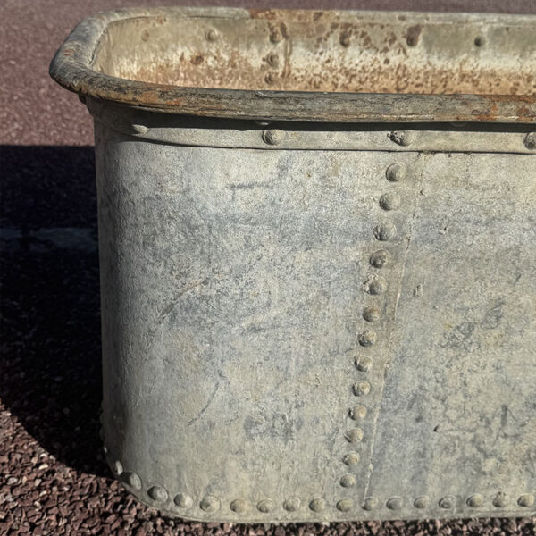 rusted patinated antique iron trough