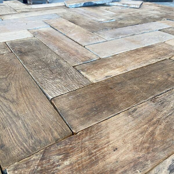 antique oak herringbone parquet warm colours