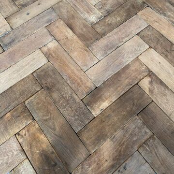 antique oak herringbone parquet