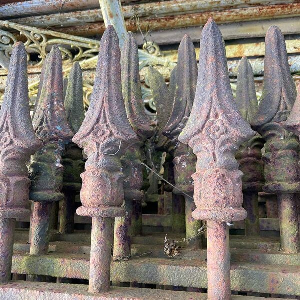 antique spearheads of railings