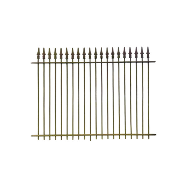 antique wrought iron railings with spearheads