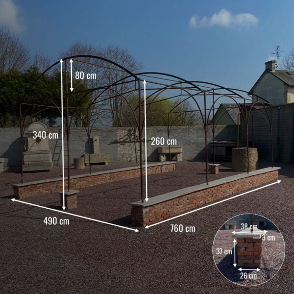 antique wrought iron gazebo dimensions