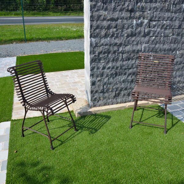 outdoor chair rust color