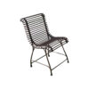 rust coloured metal chair